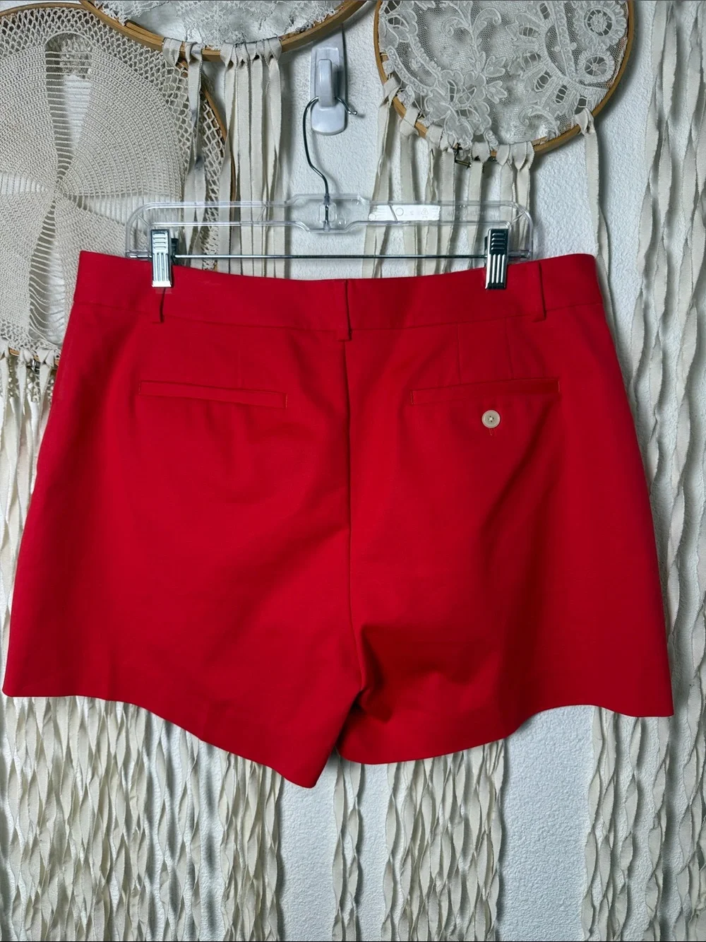 Lauren Ralph Lauren Red Trouser Style Shorts Size 14